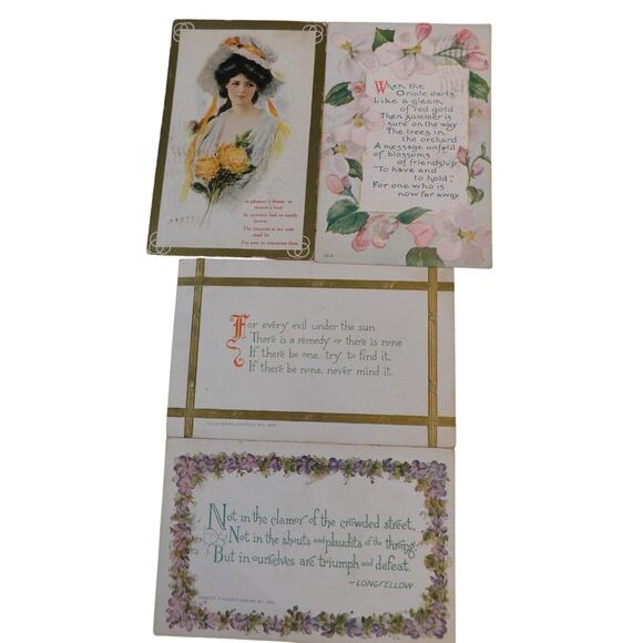 Postcards Vintage c1908-1910  Set of 4 - Picture 1 of 4